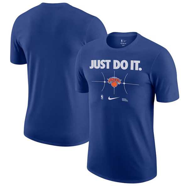 Men's New York Knicks Blue Just Do It T-Shirt,We sell and wholesale Men's New York Knicks Blue Just Do It T-Shirt on line form chian!